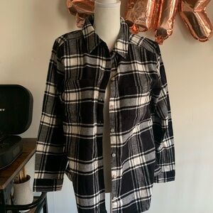 NWT Black & White Plaid Women's Button-Up Jacket